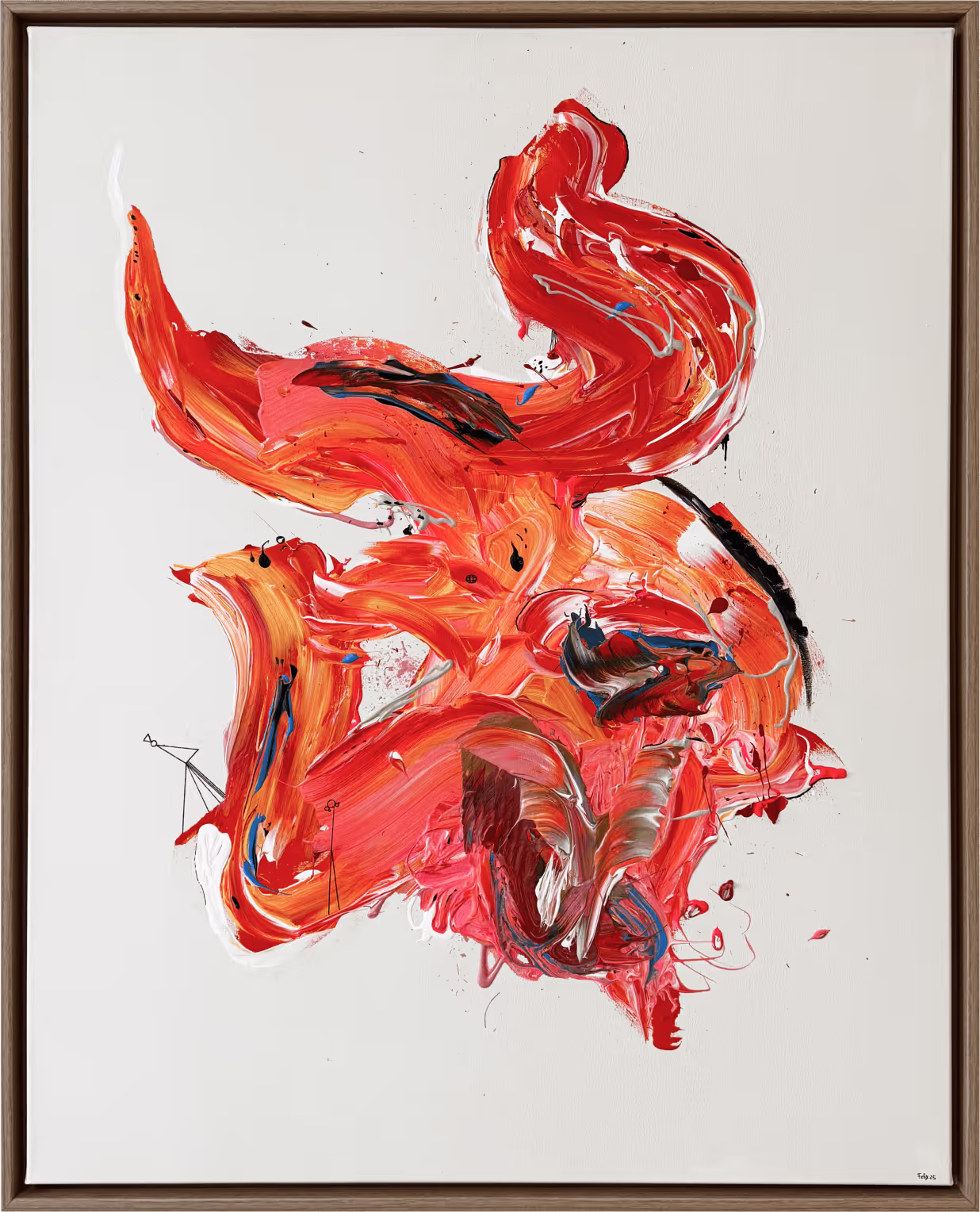 Inferno Unleashed — 80 × 100 cm · framed