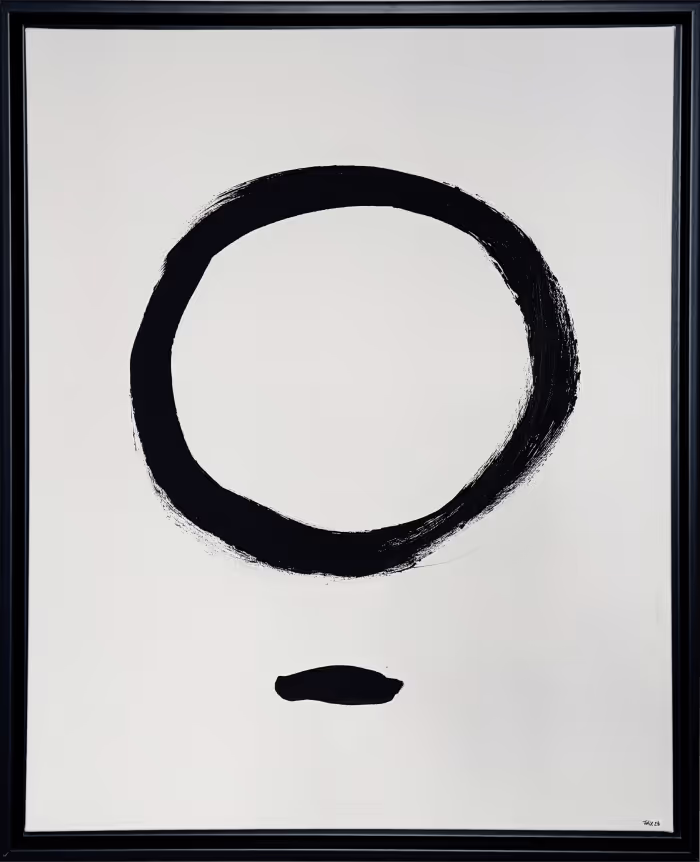 Zen Void — 50 × 60 cm · framed