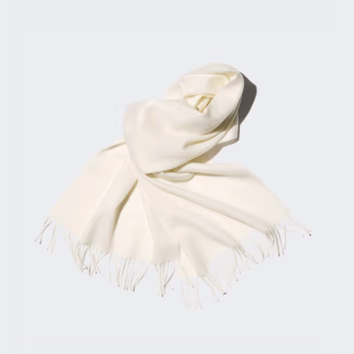 Cashmere Scarf · White, Uniqlo