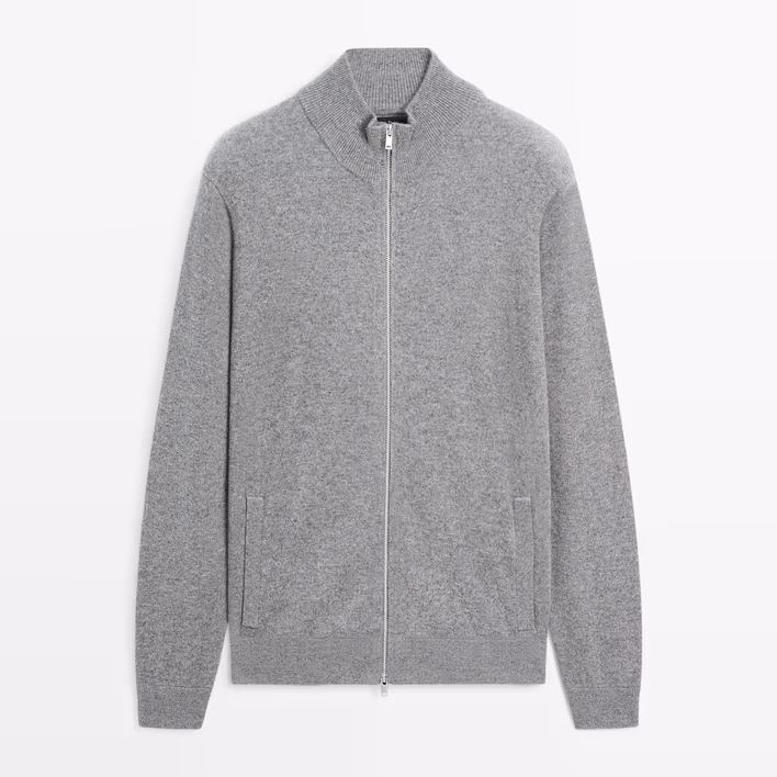Cashmere zip cardigan, Massimo Dutti