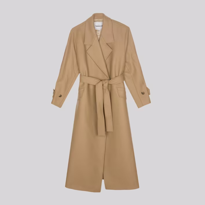 Wrap Coat (Beige), Lamarel