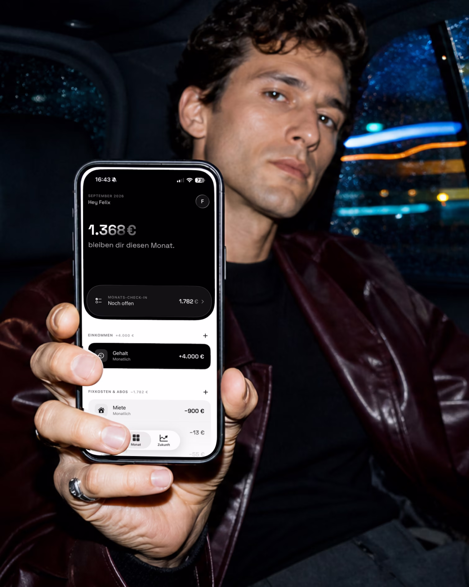 Someone checking what is left this month in Float